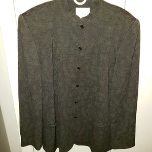 Doncaster 16 gray floral patterned jacket blazer